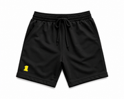 Black sports shorts with logo 1