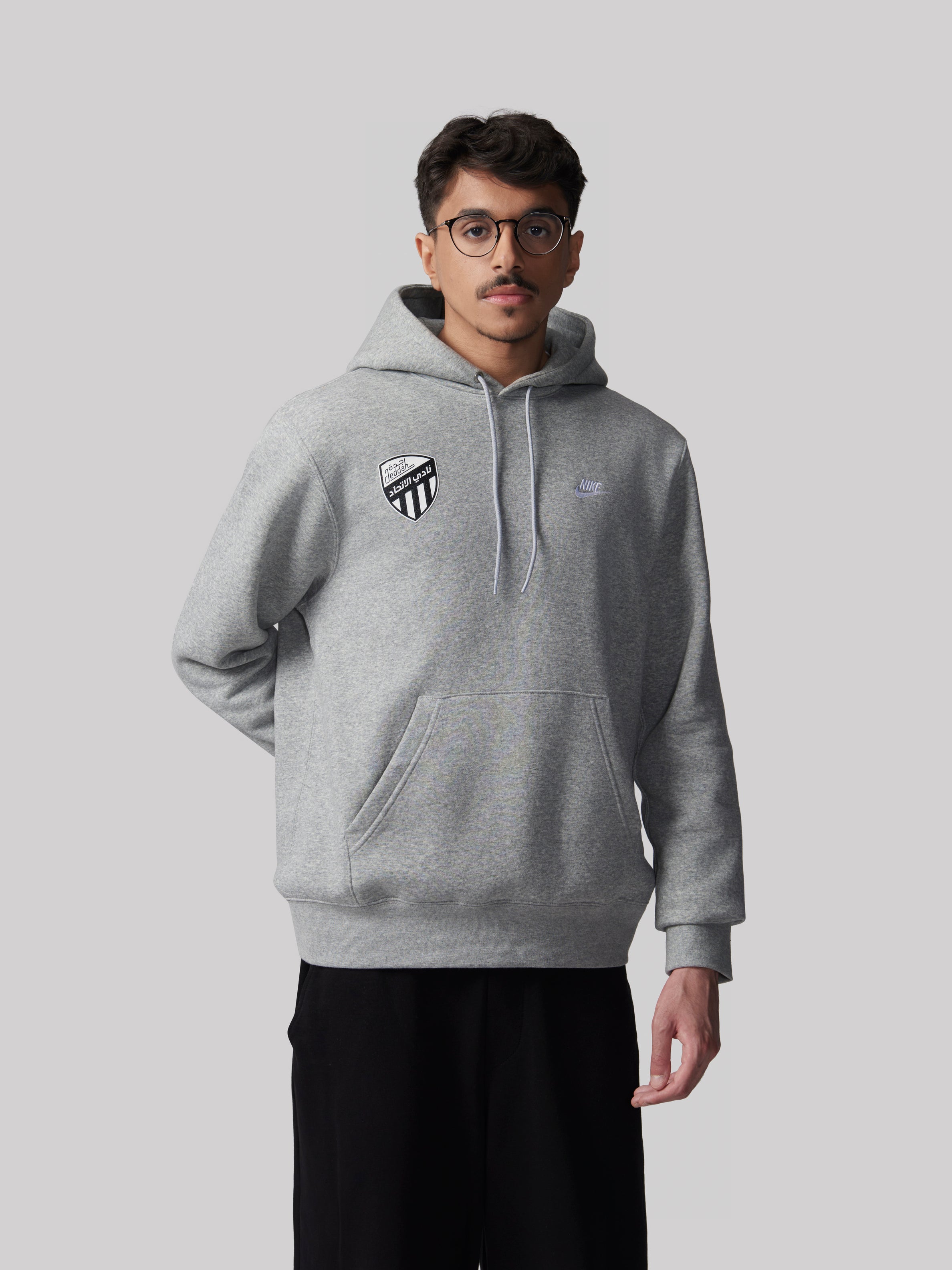 هودي الاتحاد كاجول بأكمام طويلة رمادي