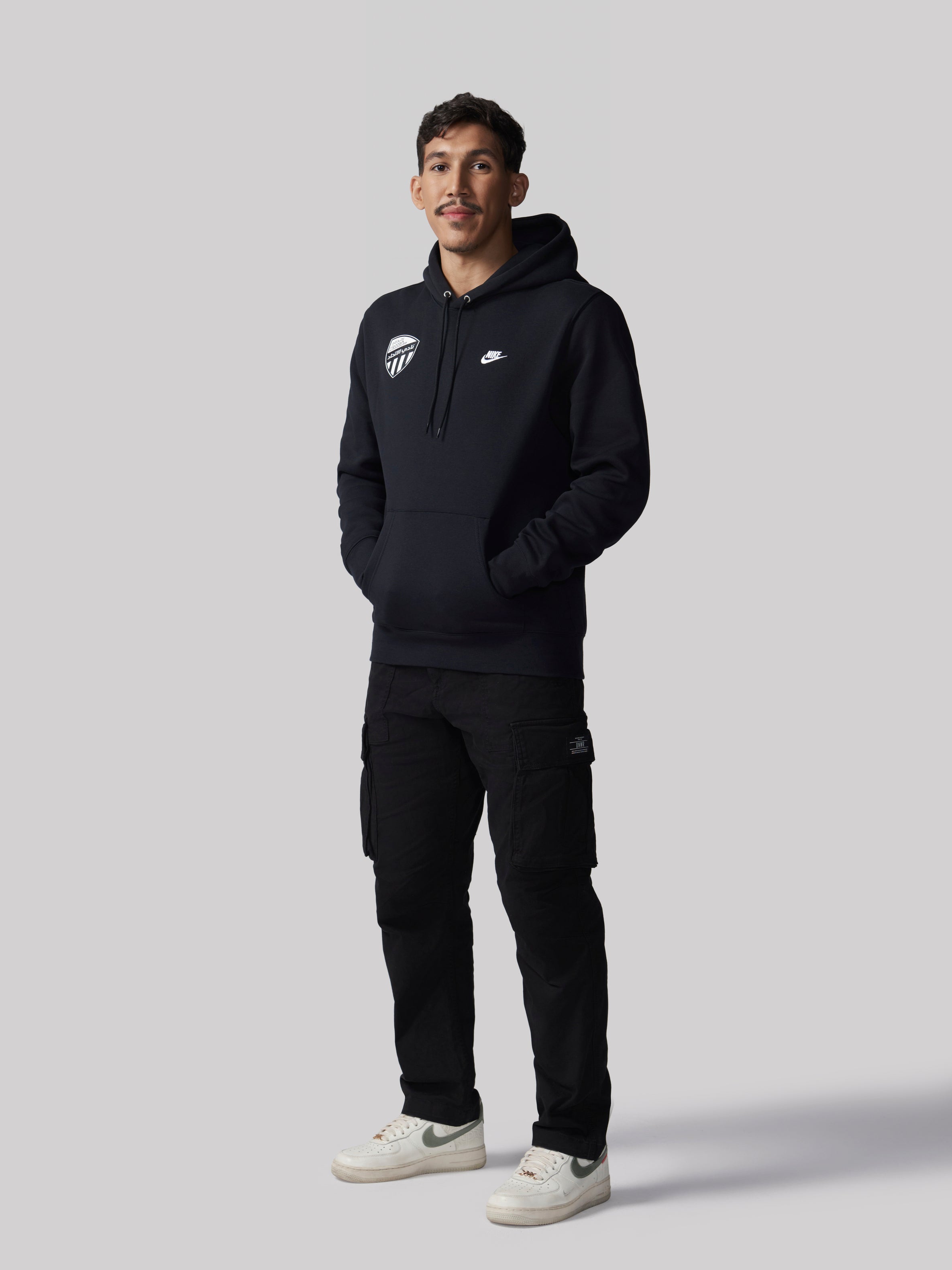 هودي الاتحاد كاجول بأكمام طويلة اسود