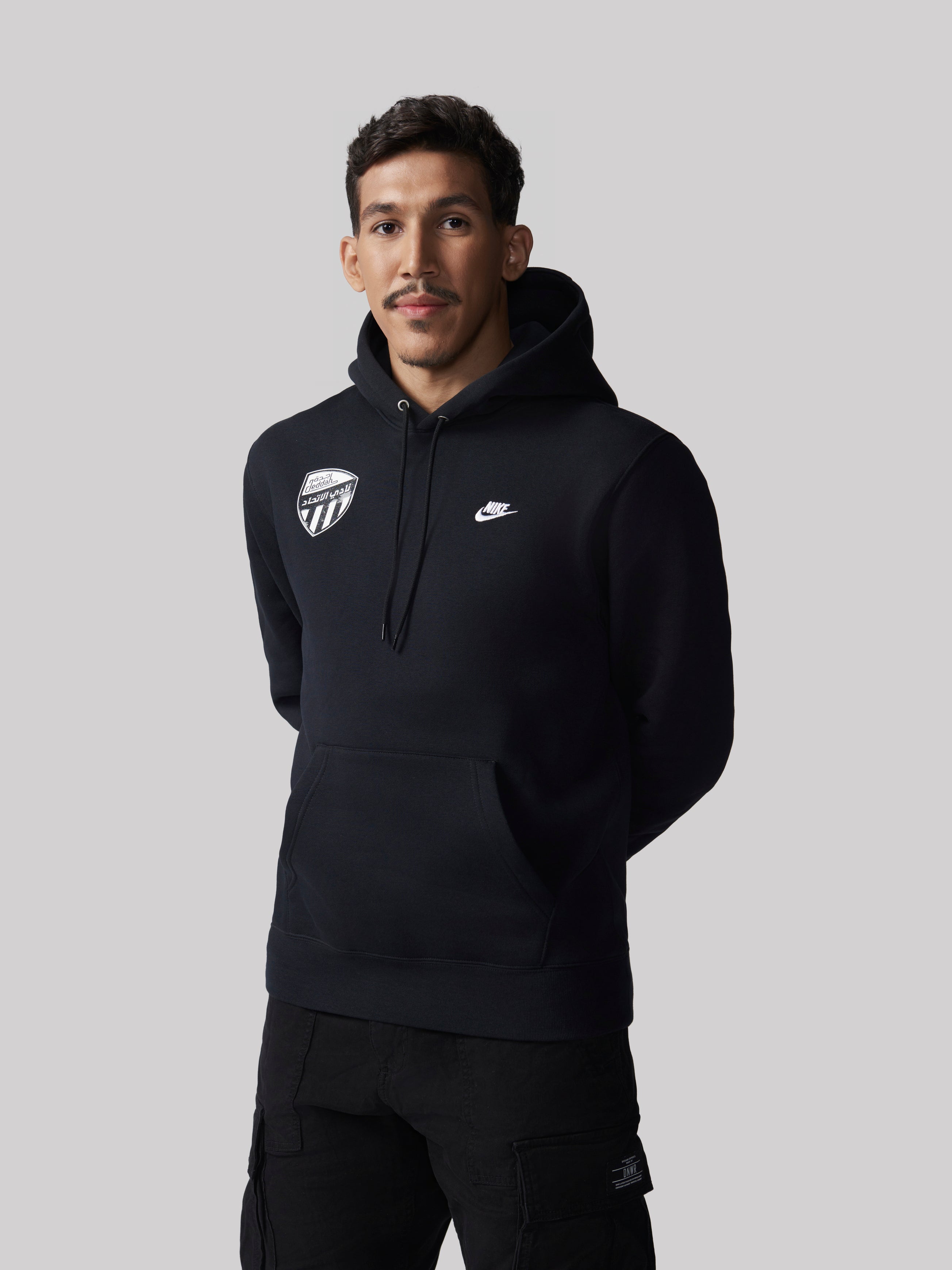 هودي الاتحاد كاجول بأكمام طويلة اسود