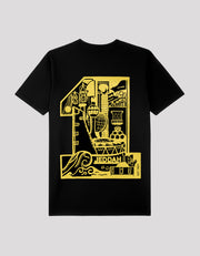 Jeddah City T-shirt for adults, black