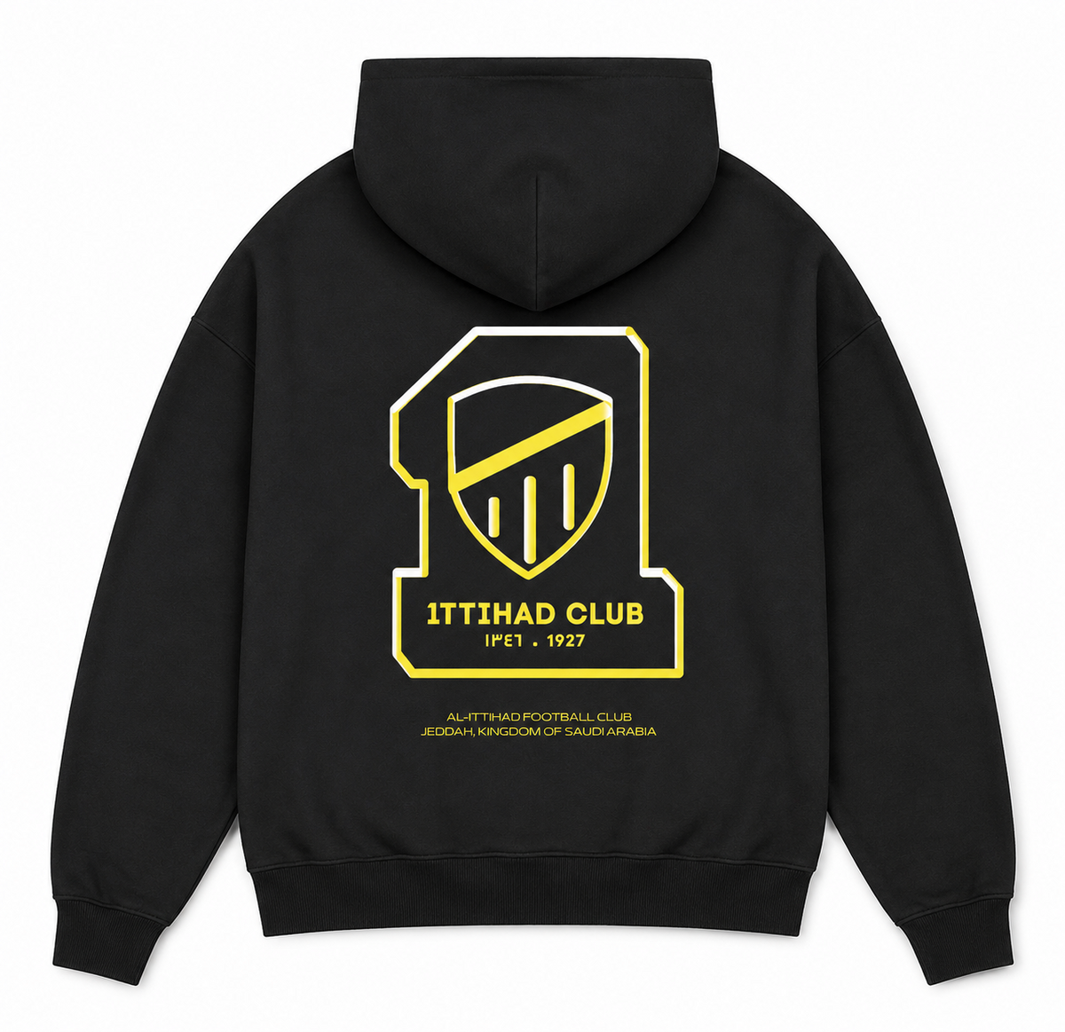 Black hoodie with gradient Itti logo