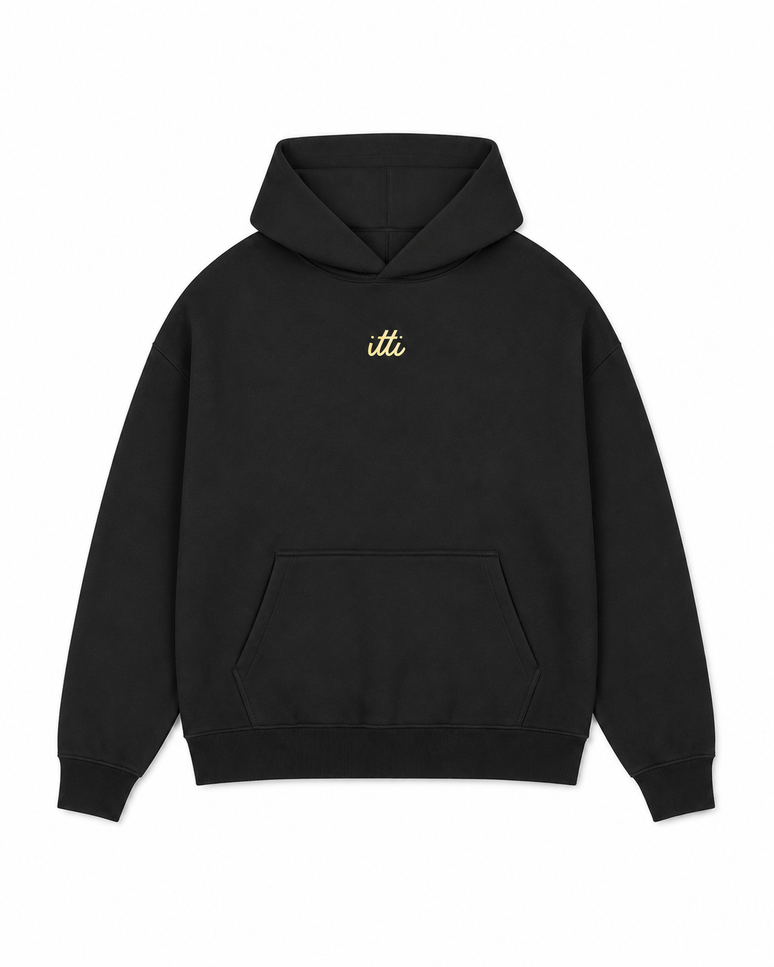 Black hoodie with gradient Itti logo