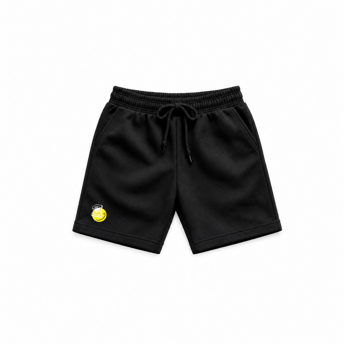 Kids' black athletic shorts